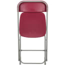 Flash Furniture LE-L-3-RED-GG Folding Chair w/ Red Plastic Back & Seat - Steel Frame, Gray thumbnail 9
