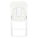 Flash Furniture LE-L-3-WHITE-GG Folding Chair w/ White Plastic Back & Seat - Steel Frame, White thumbnail 10