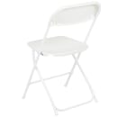 Flash Furniture LE-L-3-WHITE-GG Folding Chair w/ White Plastic Back & Seat - Steel Frame, White thumbnail 4