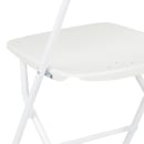 Flash Furniture LE-L-3-WHITE-GG Folding Chair w/ White Plastic Back & Seat - Steel Frame, White thumbnail 8