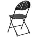 Flash Furniture LE-L-4-BK-GG Folding Chair w/ Black Plastic Back & Seat - Steel Frame, Black thumbnail 4