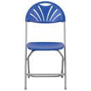 Flash Furniture LE-L-4-BL-GG Folding Chair w/ Blue Plastic Back & Seat - Steel Frame, White thumbnail 5