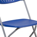 Flash Furniture LE-L-4-BL-GG Folding Chair w/ Blue Plastic Back & Seat - Steel Frame, White thumbnail 7