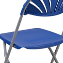 Flash Furniture LE-L-4-BL-GG Folding Chair w/ Blue Plastic Back & Seat - Steel Frame, White thumbnail 8
