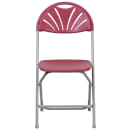 Flash Furniture LE-L-4-BUR-GG Folding Chair w/ Burgundy Plastic Back & Seat - Steel Frame, White thumbnail 5