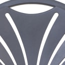 Flash Furniture LE-L-4-CH-GG Folding Chair w/ Charcoal Plastic Back & Seat - Steel Frame, White thumbnail 10