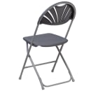 Flash Furniture LE-L-4-CH-GG Folding Chair w/ Charcoal Plastic Back & Seat - Steel Frame, White thumbnail 4