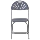 Flash Furniture LE-L-4-CH-GG Folding Chair w/ Charcoal Plastic Back & Seat - Steel Frame, White thumbnail 5