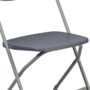 Flash Furniture LE-L-4-CH-GG Folding Chair w/ Charcoal Plastic Back & Seat - Steel Frame, White thumbnail 7