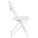 Flash Furniture LE-L-4-WHITE-GG Folding Chair w/ White Plastic Back & Seat - Steel Frame, White thumbnail 3
