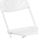 Flash Furniture LE-L-4-WHITE-GG Folding Chair w/ White Plastic Back & Seat - Steel Frame, White thumbnail 7