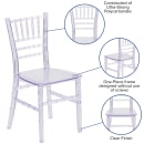 Flash Furniture LE-L-7K-CL-GG Kid's Chiavari Chair - Polypropylene, Transparent thumbnail 6