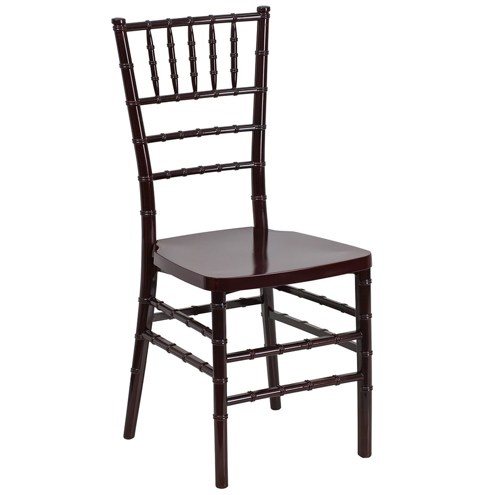 Flash Furniture LE-MAHOGANY-GG Stacking Chiavari Chair - Polycarbonate, Mahogany