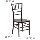 Flash Furniture LE-MAHOGANY-GG Stacking Chiavari Chair - Polycarbonate, Mahogany thumbnail 2