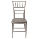 Flash Furniture LE-PEWTER-GG Stacking Chiavari Chair - Polycarbonate, Pewter thumbnail 4