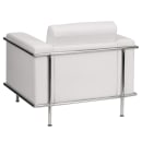 Flash Furniture ZB-LESLEY-8090-CHAIR-WH-GG Reception Chair w/ White LeatherSoft Upholstery & Stainless Legs thumbnail 3