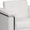 Flash Furniture ZB-LESLEY-8090-CHAIR-WH-GG Reception Chair w/ White LeatherSoft Upholstery & Stainless Legs thumbnail 4