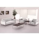 Flash Furniture ZB-LESLEY-8090-CHAIR-WH-GG Reception Chair w/ White LeatherSoft Upholstery & Stainless Legs thumbnail 5