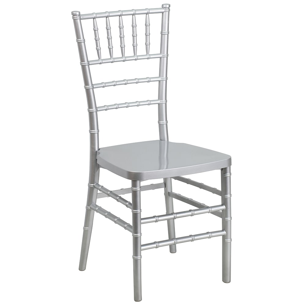Flash Furniture LE-SILVER-GG Stacking Chiavari Chair - Polycarbonate, Silver