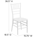Flash Furniture LE-WHITE-GG Stacking Chiavari Chair - Polycarbonate, White thumbnail 2