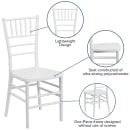 Flash Furniture LE-WHITE-GG Stacking Chiavari Chair - Polycarbonate, White thumbnail 6