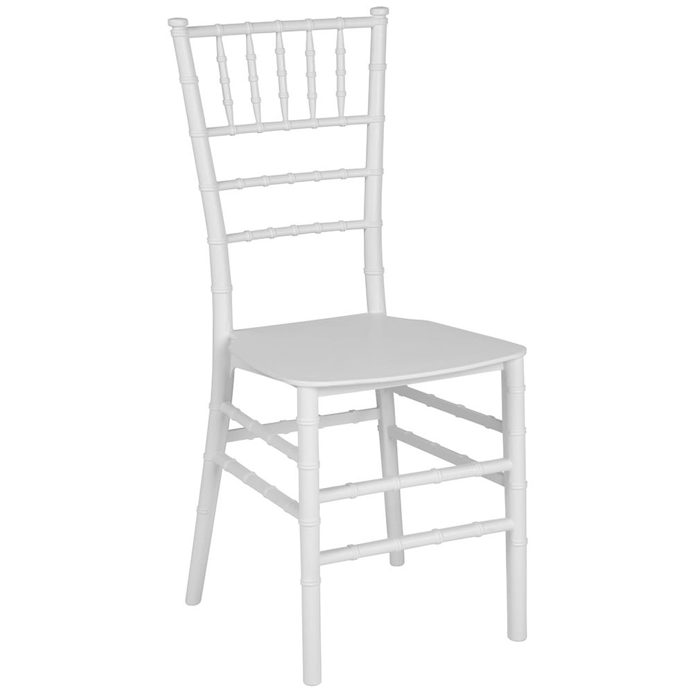 Flash Furniture LE-WHITE-M-GG Stacking Chiavari Chair - Polycarbonate, White