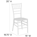 Flash Furniture LE-WHITE-M-GG Stacking Chiavari Chair - Polycarbonate, White thumbnail 2