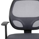 Flash Furniture LF-118P-T-GY-GG Swivel Office Chair w/ Gray Mesh Back & Padded Seat - Black Base w/ Casters thumbnail 7