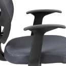 Flash Furniture LF-118P-T-GY-GG Swivel Office Chair w/ Gray Mesh Back & Padded Seat - Black Base w/ Casters thumbnail 8