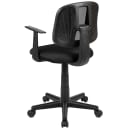 Flash Furniture LF-134-A-BK-GG Swivel Office Chair w/ Black Mesh Back & Padded Seat - Black Base w/ Casters thumbnail 4