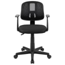 Flash Furniture LF-134-A-BK-GG Swivel Office Chair w/ Black Mesh Back & Padded Seat - Black Base w/ Casters thumbnail 5