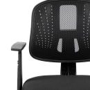Flash Furniture LF-134-A-BK-GG Swivel Office Chair w/ Black Mesh Back & Padded Seat - Black Base w/ Casters thumbnail 7