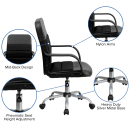 Flash Furniture LF-W-61B-2-GG Swivel Task Chair w/ Mid Back - Black Mesh Back & Seat thumbnail 6