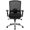 Flash Furniture LQ-2-BK-GG Swivel Big & Tall Office Chair w/ Mid Back - Black Mesh Back & Fabric Seat thumbnail 5