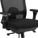 Flash Furniture LQ-2-BK-GG Swivel Big & Tall Office Chair w/ Mid Back - Black Mesh Back & Fabric Seat thumbnail 7
