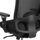 Flash Furniture LQ-2-BK-GG Swivel Big & Tall Office Chair w/ Mid Back - Black Mesh Back & Fabric Seat thumbnail 8