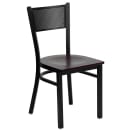 Flash Furniture MD-0008-GG 36" Square Table & (4) Chair Set - Black Laminate Top, Cast Iron Base thumbnail 2