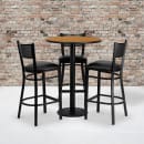 Flash Furniture MD-0016-GG 30" Square Bar Height Table w/ (3) Bar Stool Set - Natural Laminate Top, Steel Base thumbnail 2