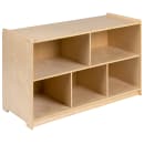 Flash Furniture MK-STRG004-GG 5 Section Classroom Storage Cabinet - 36"W x 15"D x 24"H, Wood, Natural Finish thumbnail 2