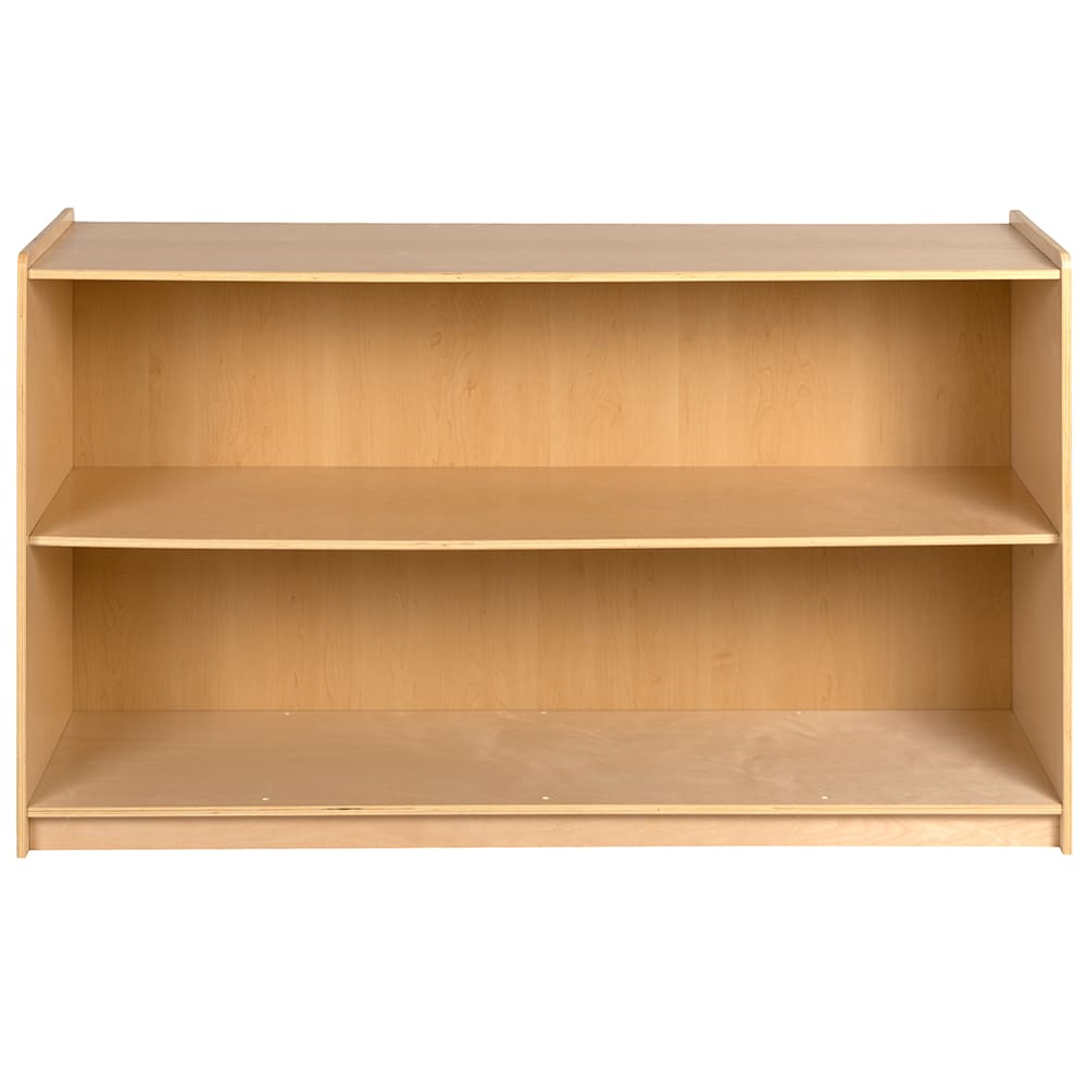 Flash Furniture MK-STRG007-GG 2 Section Classroom Storage Cabinet - 48"W x 15"D x 30"H, Wood, Natural Finish