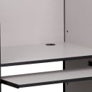 Flash Furniture MT-M6201-GY-GG Starter Study Carrel w / Pull Out Keyboard Tray - Nebula Gray Laminate Surface thumbnail 4