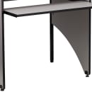 Flash Furniture MT-M6201-GY-GG Starter Study Carrel w / Pull Out Keyboard Tray - Nebula Gray Laminate Surface thumbnail 5