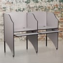 Flash Furniture MT-M6201-GY-GG Starter Study Carrel w / Pull Out Keyboard Tray - Nebula Gray Laminate Surface thumbnail 6