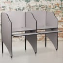 Flash Furniture MT-M6202-GY-ADD-GG Add On Starter Study Carrel w / Pull Out Keyboard Tray - Nebula Gray Laminate Surface thumbnail 6