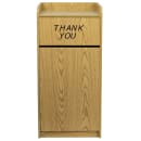 Flash Furniture MT-M8520-TRA-OAK-GG 36 gal Indoor Decorative Trash Can - Wood, Oak Melamine Finish thumbnail 5