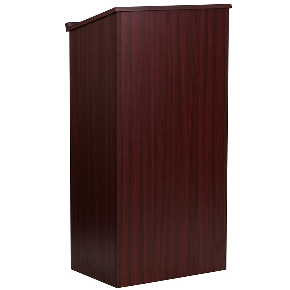 Flash Furniture MT-M8830-LECT-MAH-GG Stand Up Lectern w/ Concealed Storage - 23"W x 15"D x 45 3/4"H, Mahogany Laminate