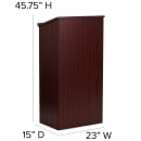 Flash Furniture MT-M8830-LECT-MAH-GG Stand Up Lectern w/ Concealed Storage - 23"W x 15"D x 45 3/4"H, Mahogany Laminate thumbnail 2