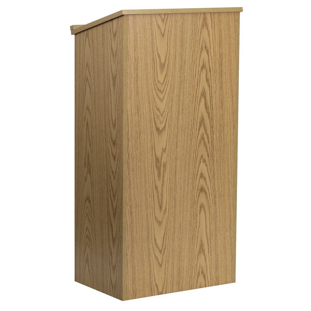 Flash Furniture MT-M8830-LECT-OAK-GG Stand Up Lectern w/ Concealed Storage - 23"W x 15"D x 45 3/4"H, Oak Laminate