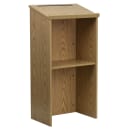 Flash Furniture MT-M8830-LECT-OAK-GG Stand Up Lectern w/ Concealed Storage - 23"W x 15"D x 45 3/4"H, Oak Laminate thumbnail 3