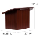Flash Furniture MT-M8833-LECT-GG Portable Tabletop Lectern w/ Mahogany Laminate Surface - 27"W x 16 1/4"D x 19"H thumbnail 2